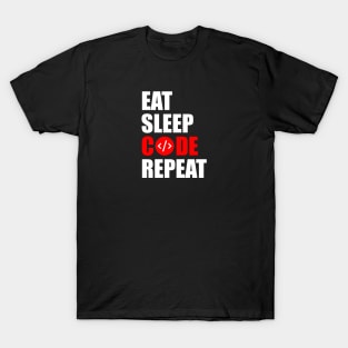 Eat sleep code repeat T-Shirt